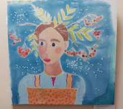 в "Арт-галерее" областной библиотеки для детей и молодежи им.И.С.Соколова-Микитова завершается выставка "Батик. Весенние мотивы" - фото - 4